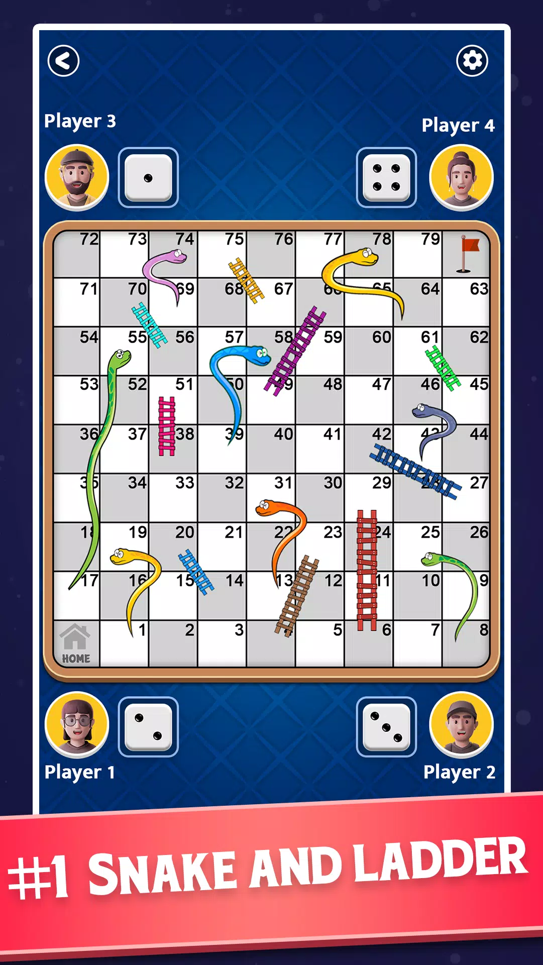 Snakes and Ladders - Ludo Game Tangkapan skrin 1