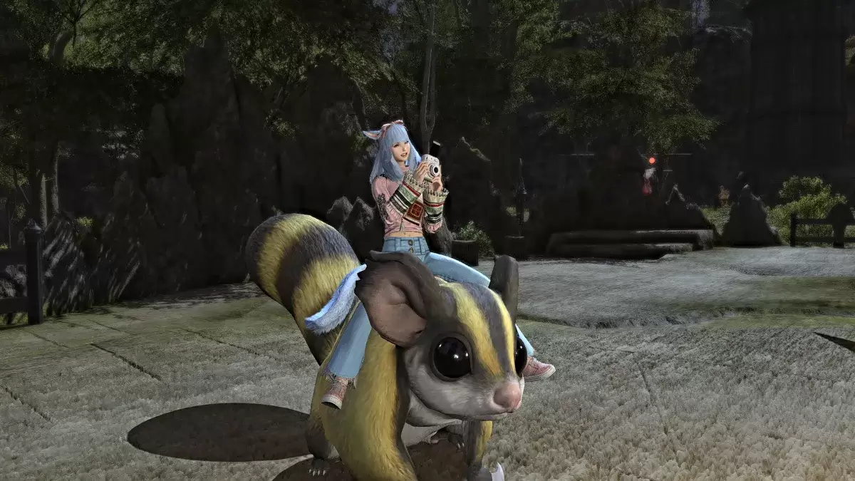 Gambar emote yang digunakan pada gunung di ffxiv