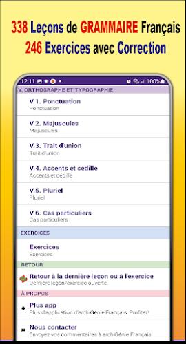 Grammaire Français + Exercices Screenshot 1